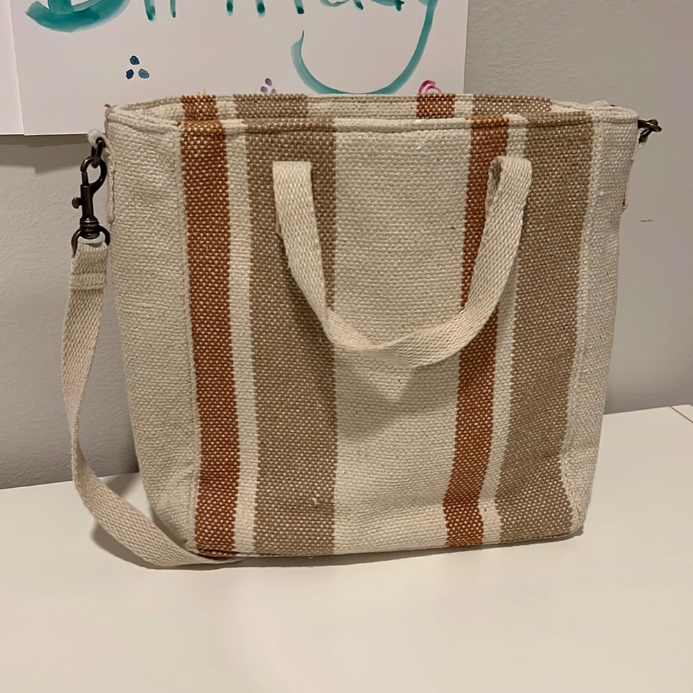 Striped purse